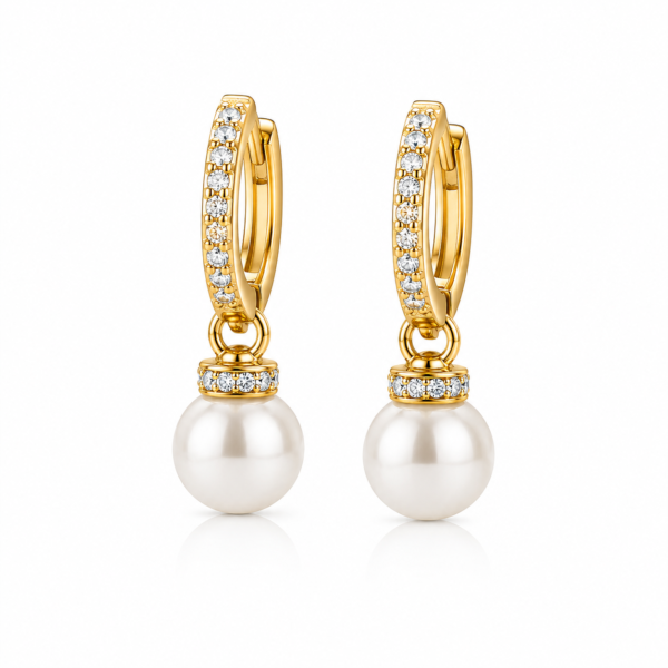 kolczyki-pearl-harmony-gold-pozlacane-srebro-925.jpg Kolczyki Pearl Harmony Gold z perłą wykonane z pozłacanego srebra 925
