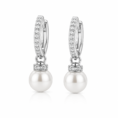 Kolczyki Pearl Harmony Silver z perłą wykonane z rodowanego srebra 925
