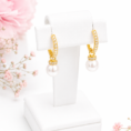 Kolczyki Pearl Harmony Gold pozłacane srebro 925 z perłą