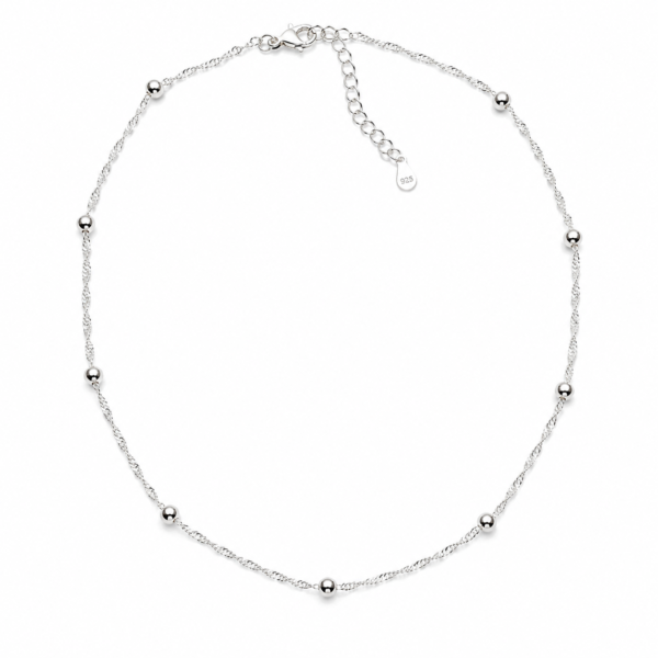 celeste-silver-packshot.jpg Delikatny srebrny naszyjnik z kuleczkami 4 mm
