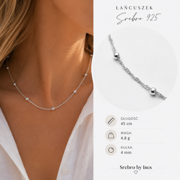 celeste-silver-lancuszek-srebrny-925.jpg Celeste Silver – srebrny łańcuszek 925 z kuleczkami 4 mm