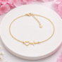 Delikatna bransoletka srebro 925 pozłacane Heartbeat Gold