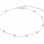 Anklet Mirror Beads Silver – srebrna bransoletka na kostkę z lustrzanymi kuleczkami ze srebra 925.