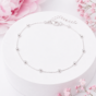 Minimalistyczna srebrna anklet z lustrzanym połyskiem – Srebro by Ines.