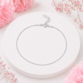 Minimalistyczna srebrna anklet ze srebra 925