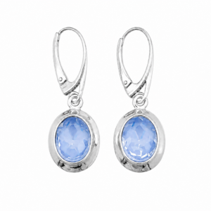 Rosalie – kolczyki srebrne 925 z kryształem Blue Water Opal